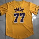 Lakers #77 Luka Doncic MITCHELL & NESS Basketball Short Sleeve Gold