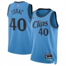 Los Angeles Clippers #40 Ivica Zubac Light Blue 202425 City Edition Stitched Jersey