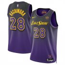 Los Angeles Lakers #28 Rui Hachimura Purple 202425 City Edition Stitched Basketball Jersey
