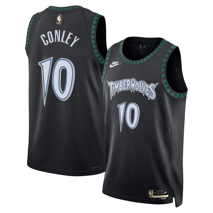 Mike Conley #10 Minnesota Timberwolves Statement Edition Fan Support Team Jersey &acirc;�� Black