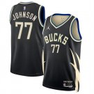 Milwaukee Bucks AJ Johnson Black 2024 Draft Statement Edition Jersey