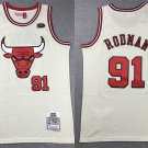 Mitchell & Ness Bulls #91 Dennis Rodman Jersey Cream