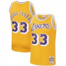 Mitchell & Ness Kareem Abdul-Jabbar Gold Lakers Hardwood Classics Swingman Jersey