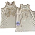 Mitchell Ness Raptors #15 Vince Carter Classic Basketball Jersey Gold Cream AU