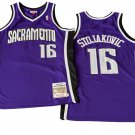 Mitchell&Ness Kings #16 Peja Stojakovic Basketball Jersey Purple AU