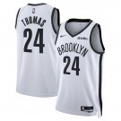 Nets #24 Cam Thomas White Association Edition Basketball Jersey