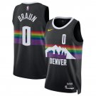 Nuggets #0 Christian Braun Black 2025-26 City Edition Stitched Basketball Jersey