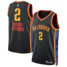 Oklahoma City Thunder Shai Gilgeous-Alexander Black 2025 City Edition Swingman Stitched Jersey