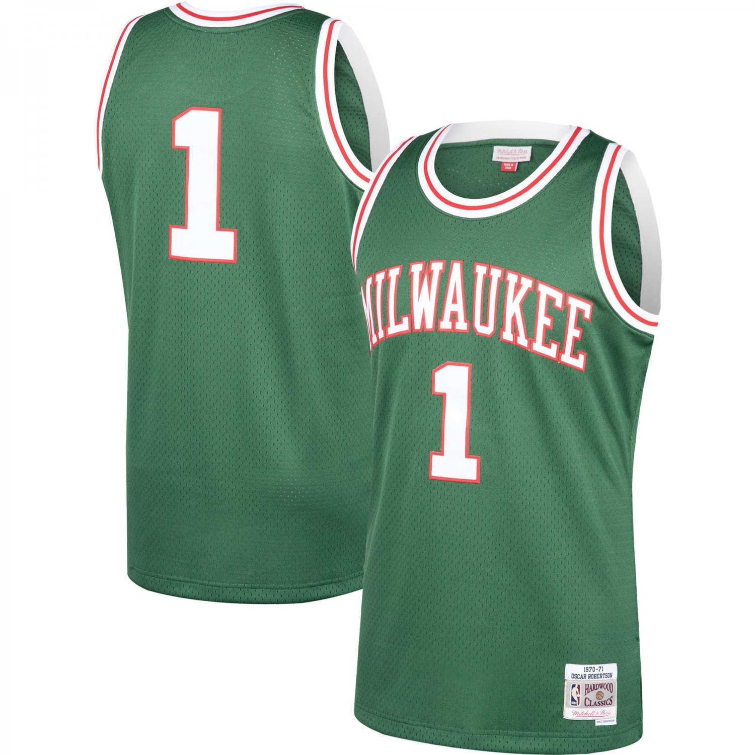 Oscar Robertson Milwaukee Bucks Mitchell & Ness Hardwood Classics Swingman Jersey Green