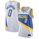 Pacers #0 Tyrese Haliburton City Edition Jersey White 2025-26