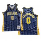 Pacers 0 Tyrese Haliburton Stitched Mitchell＆Ness Jersey Black