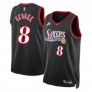 Paul George #8 Philadelphia 76ers Classic Edition Fan Support Team Jersey – Black