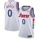 Philadelphia 76ers #0 Tyrese Maxey White 202425 City Edition Stitched Jersey