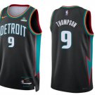 Pistons #9 Ausar Thompson City Edition Jersey Charcoal Navy 2025