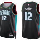 Pistons #12 Tobias Harris City Edition Jersey Charcoal Gray Black