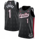 Portland Trail Blazers #1 Anfernee Simons Black 2024255 City Edition Edition Stitched Jersey