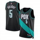 Portland Trail Blazers #5 Jrue Holiday Black City Edition Swingman Jersey 2025