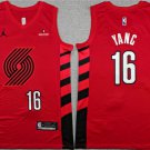 Portland Trail Blazers #16 Yang Hansen Red Statement Edition Stitched Basketball Jersey
