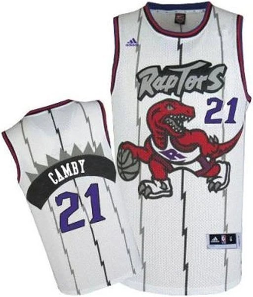Raptors #21 Marcus Camby Basketball Throwback Jersey White