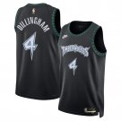 Rob Dillingham #4 Minnesota Timberwolves Statement Edition Fan Support Team Jersey – Black