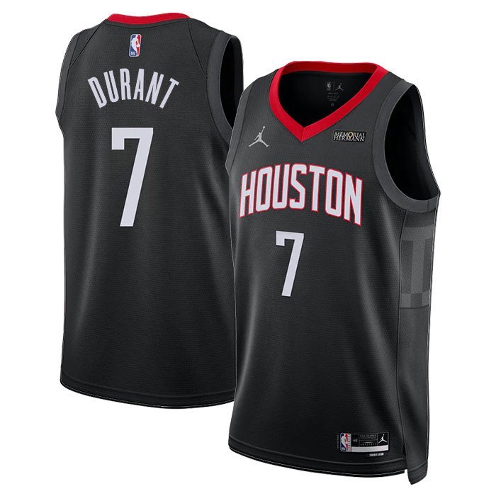 Rockets #7 Kevin Durant Black Statement Edition Stitched Jersey