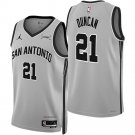 San Antonio Spurs #21 Tim Duncan Silver 2025 Statement Edition Jersey