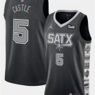 San Antonio Spurs Stephon Castle Black 2024 Draft Statement Edition Jersey