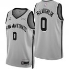 Spurs #0 Jordan McLaughlin Silver Gray 2025 Statement Edition Jersey