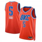 Thunder #5 Luguentz Dort Orange Statement Edition Jersey