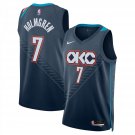 Thunder #7 Chet Holmgren City Edition Basketball Jersey Charcoal Gray Navy