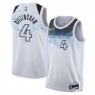 Timberwolves #4 Rob Dillingham White 2025 City Edition Basketball Jersey