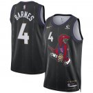 Toronto Raptors #4 Scottie Barnes Black 202425 City Edition Stitched Basketball Jersey