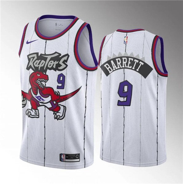 Toronto Raptors RJ Barrett White Classic Edition Stitched Basketball Jersey
