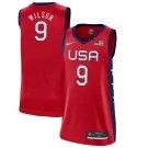 USA #9 A'ja Wilson Red Summer Olympics Stitched Jersey
