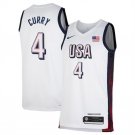 USA Basketball Stephen Curry White 2024 Swingman Stitched Jersey
