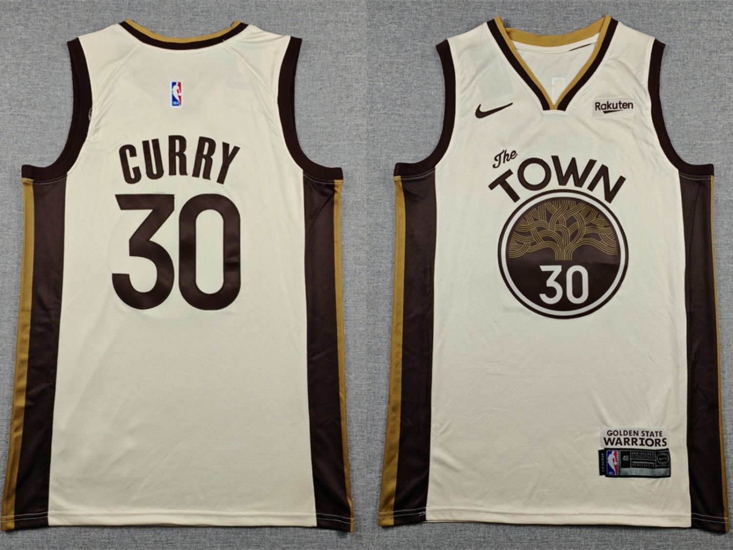 Warriors #30 Stephen Curry City Edition Jersey Tan 2025-26