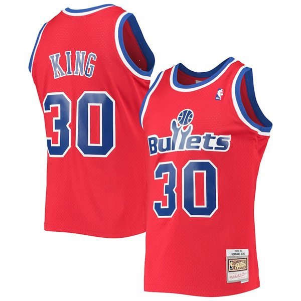 Washington Bullets Bernard King Red 1990-91 Hardwood Classics Jersey