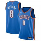 youth Oklahoma City Thunder #8 Jalen Williams Basketball Jersey Blue