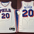 Youth Philadelphia 76ers #20 Jared McCain 2024 White Basketball Stitched Jersey