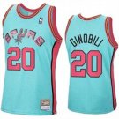 Youth Spurs #20 Manu Ginobili Jersey Blue Mitchell & Ness