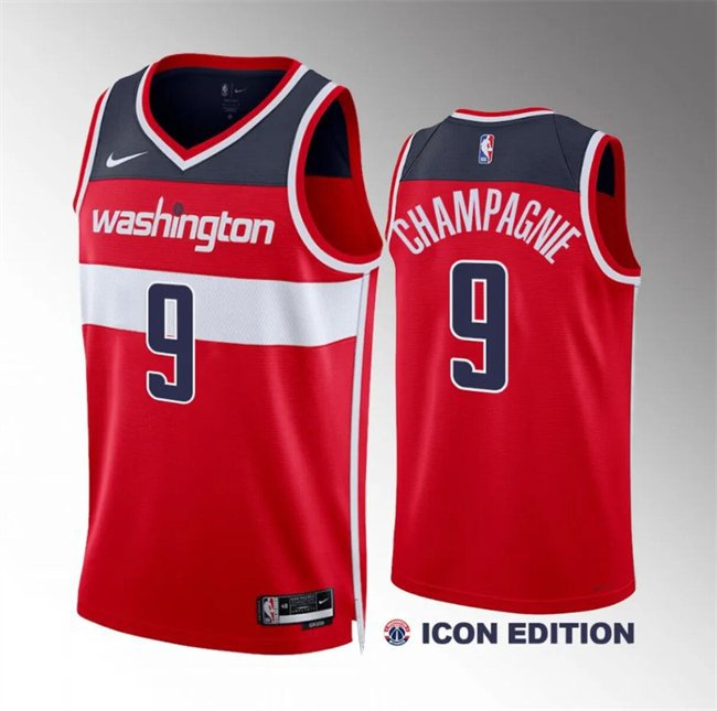 youth Washington Wizards Justin Champagnie Red Icon Edition Stitched Jersey