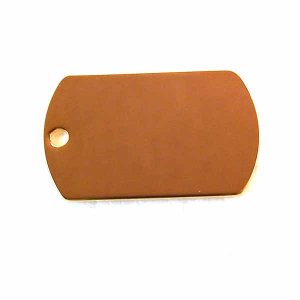 5 Blank Engravable ID Tags Gold Plated Stainless Steel (DT-1)