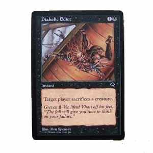Diabolic Edict - Tempest - Magic the Gathering Role Playing Single Card (MTG67)