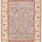 Handmade Oriental Rug 8'10" x 11'7" – 100% Wool, Floral Design, Blue/Beige