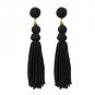 Gold Clip On Knotted Multi Tassel Earrings Seed Bead Design Seedbead Clipon 5 Colors