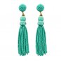 Gold Clip On Knotted Multi Tassel Earrings Seed Bead Design Seedbead Clipon 5 Colors