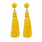 Gold Clip On Knotted Multi Tassel Earrings Seed Bead Design Seedbead Clipon 5 Colors
