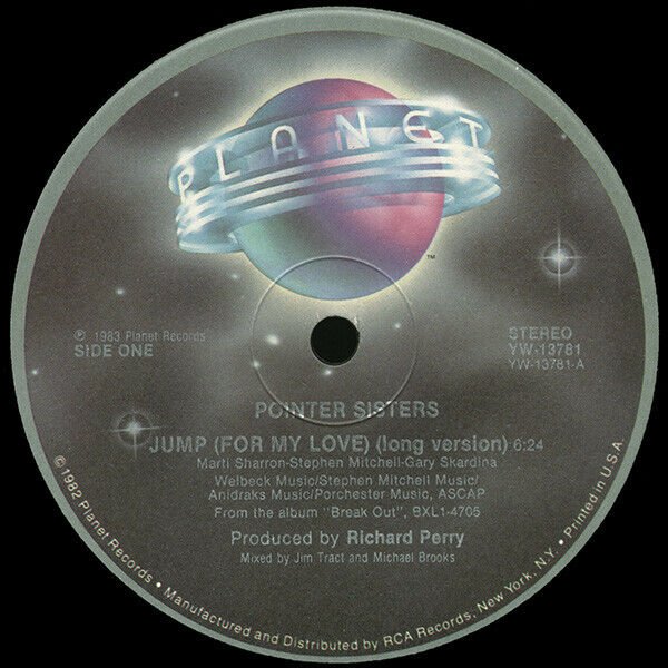 Pointer Sisters &acirc;��&acirc;�� Jump (For My Love) 12" Vinyl Maxi 1984