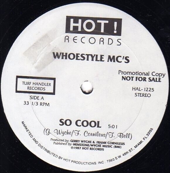 Whoestyle MC's &acirc;��&acirc;�� So Cool / It's Real 12" Vinyl Maxi 1987