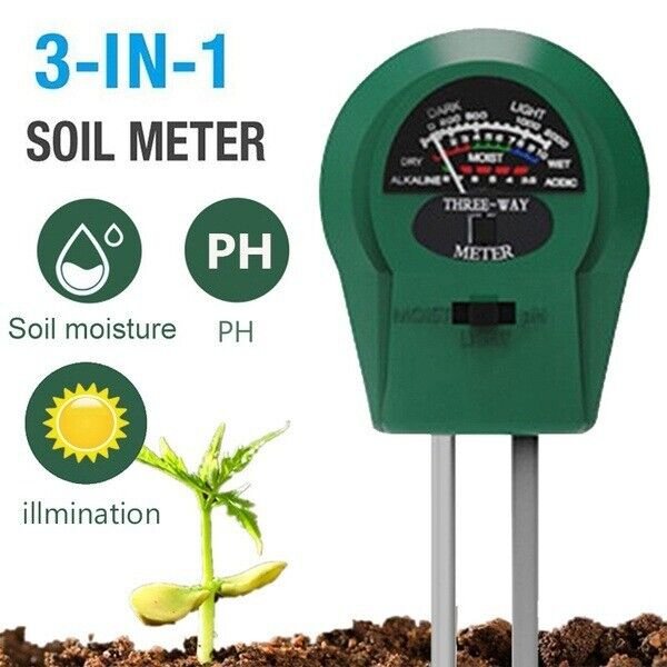 3in1 Soil PH Meter Moisture Monitor Acidity Detector Fertility Soil Tester NEW